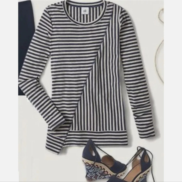 Cabi Striped Earnest Tee Long Sleeve - Picture 8 of 11